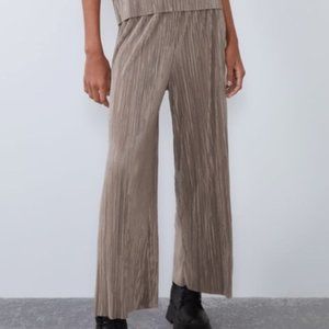 Zara Mink Pleated Trousers